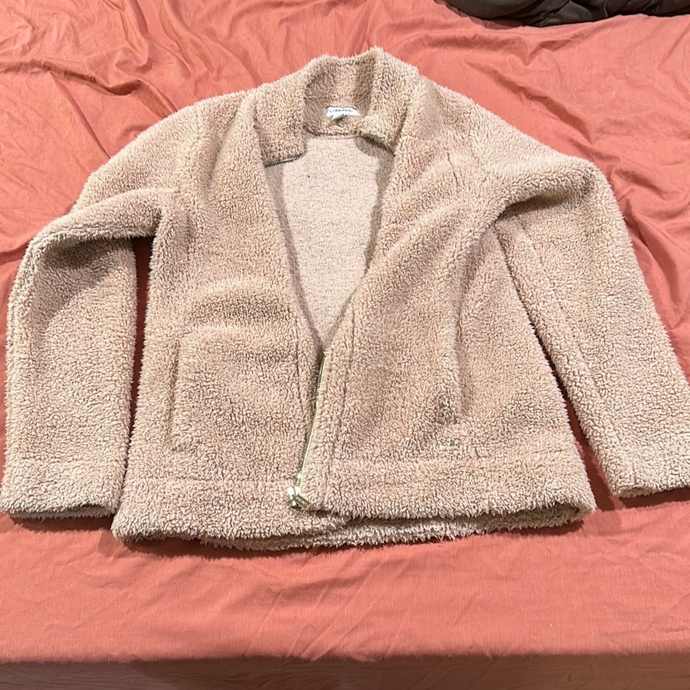 Pink Calvin Klein zip up jacket